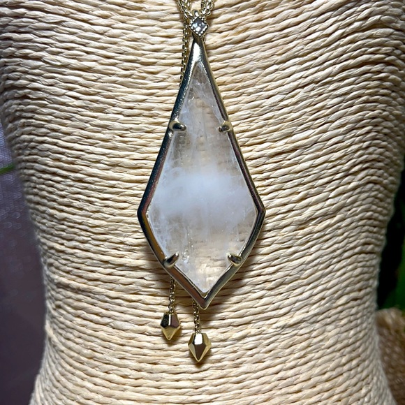 Kendra Scott necklace Olivia crackle long adjustable lariat necklace. - Picture 5 of 6